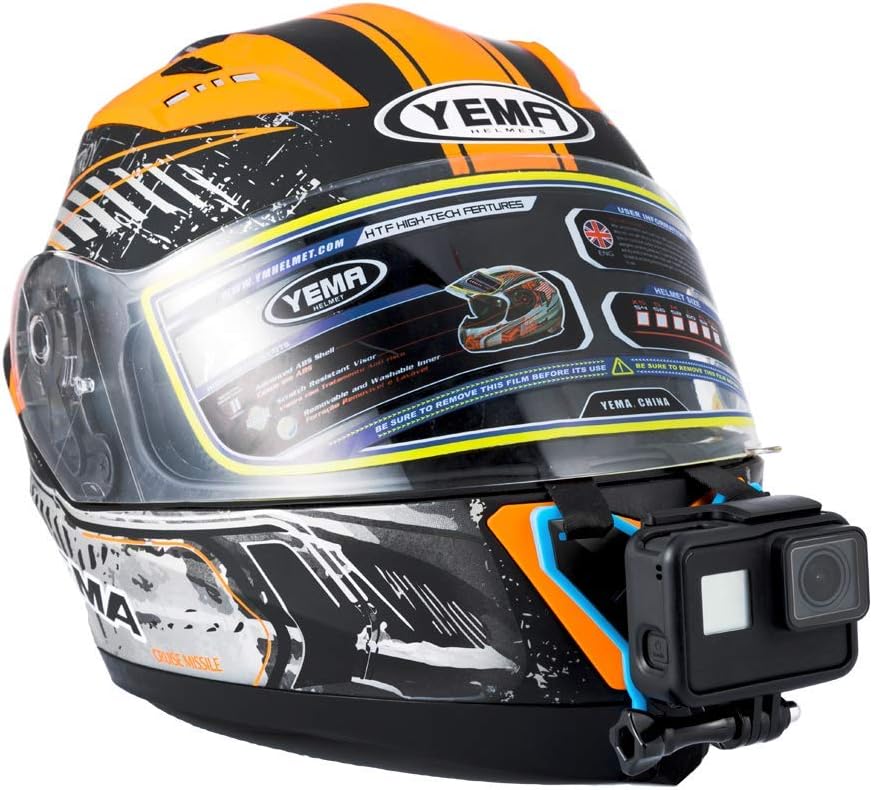Action Kamera Halterung Gebogene Vordere Kinnhalterung Mit J Hook Kamerahalter Fur Dj Gopro Sportkamera Motorradhelm Kinnhalter N A Motorrad Helmhalterung Orange Kamera Foto Stativzubehor