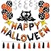45 Pack Halloween Balloons Set Bat Tassels Inflatable Happy Halloween Swirl Ceiling Hanging Decorations Party Favors Supplies