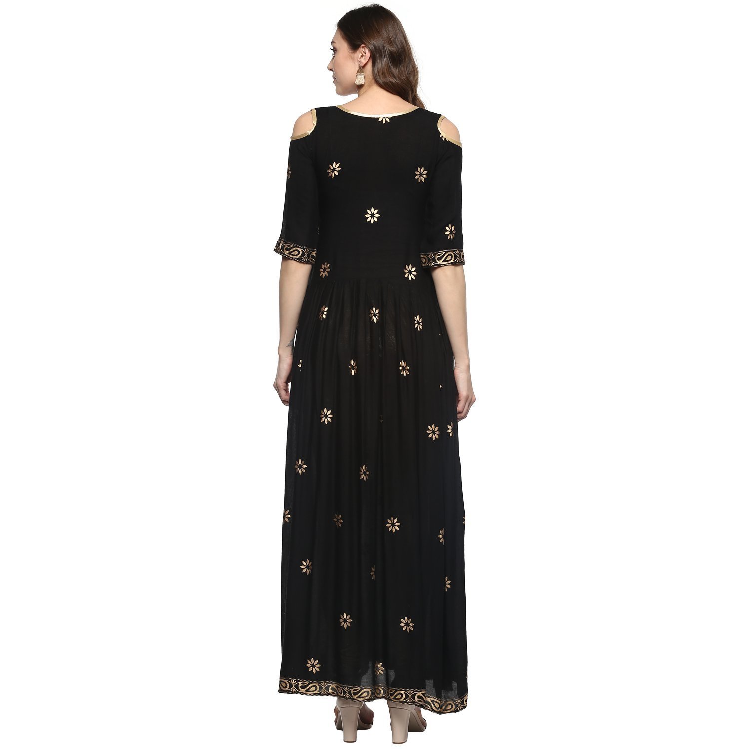 eyesonme women's rayon anarkali gown