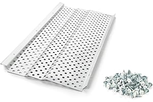 Waterlock 6" Gutter Guards Leaf Protection, Domestic Aluminum Gutter Covers 6 Inch (100 Feet, High-Gloss White)