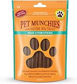 Pet Munchies Beef Liver Sticks Dog Treats 90g Pack of 8 Premium Grain Free