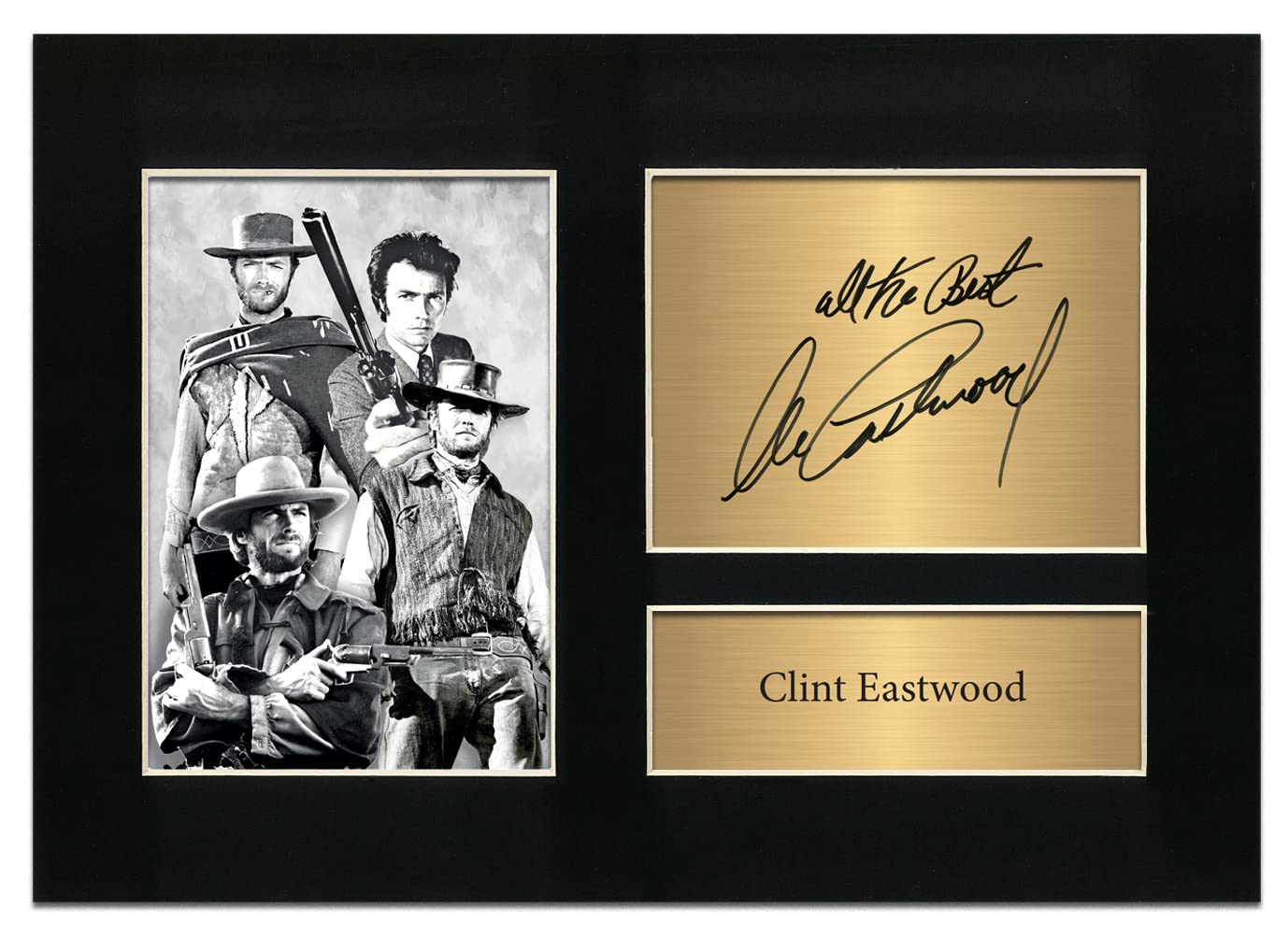 Clint Eastwood Autograph Memorabilia A4 Printed Autograph Photo Reproduction Print Picture Display No96