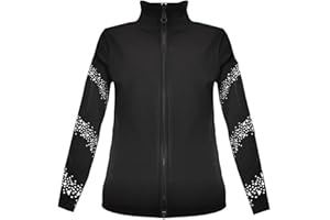 LIUHUO Girls Figure Skating Training Suit Jacket - Elegant Ventilate Practice Top