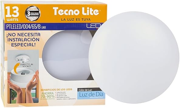 lampara led sobreponer interior color blanco tecnolite ptleled 004 65 b