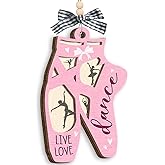 Ballet Ornament 2025 - Ballet Christmas Ornaments, Ballerina Gifts for Teen Girls, Women, Dancers, Wooden Dance Christmas Ornament for Ballerina Lovers, Dancers, Teachers - Xmas Tree Hanging Decor
