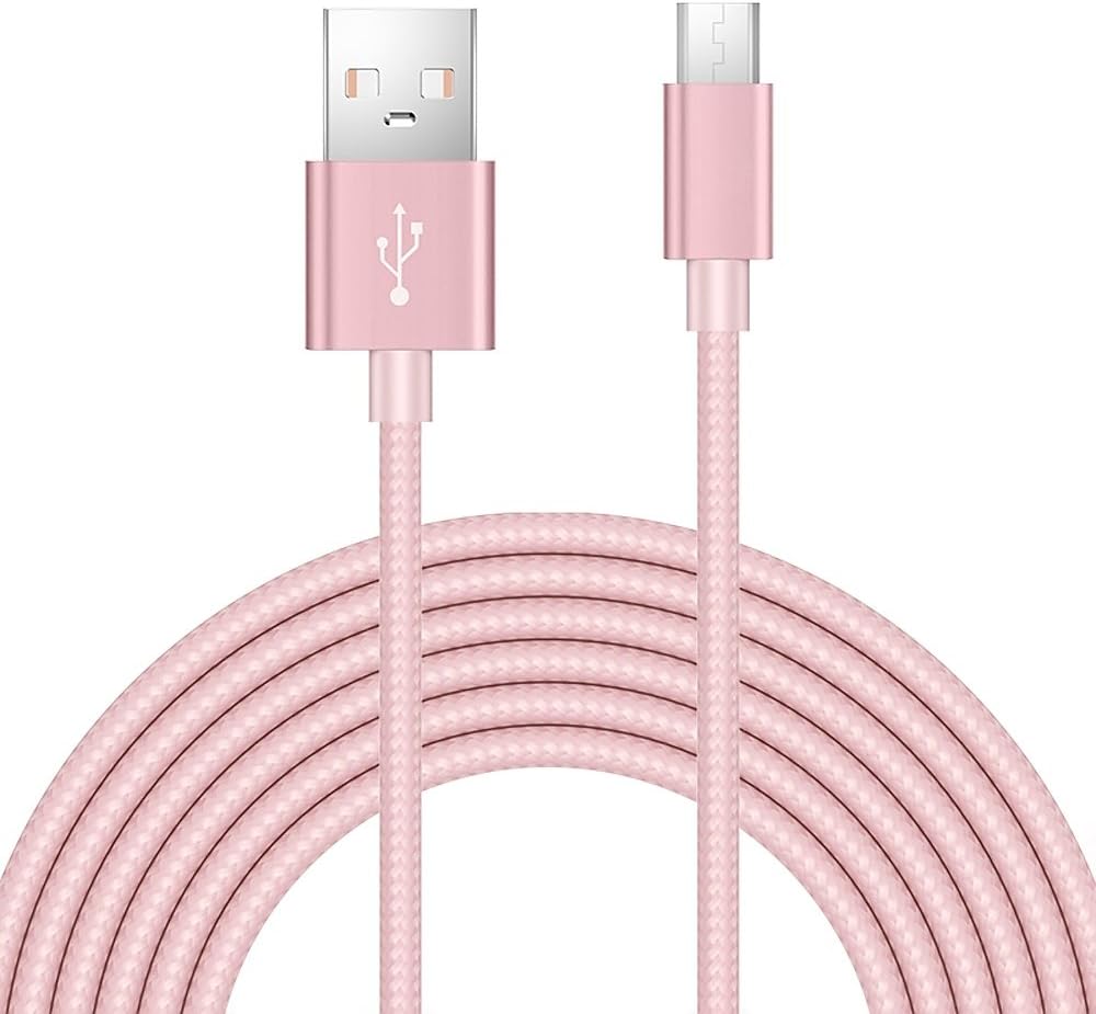 Micro USB Cable, 1.2M Long Micro USB to USB 2.0 Cable, A Male to Micro B Charge and Sync Cord for Android/Windows/MP3/Camera and Other Device (pink)