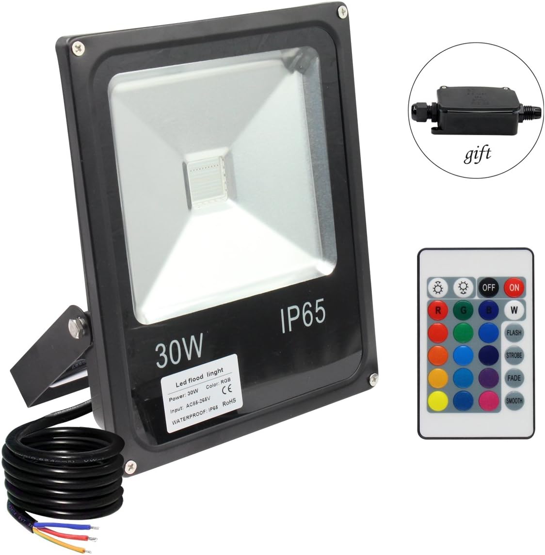 IP65 Foco LED RGB 30W de Exteriores Mifine, Proyector de Colores ...