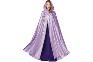 BEAUTELICATE Women's Wedding Hooded Cape Bridal Cloak Poncho Full Length
