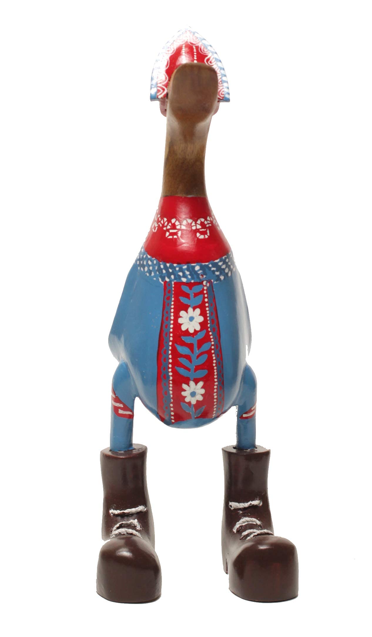 Brave Wings Hand Carved Wooden Duck ~ Russian Russian Traditional Costume Dress ~ OOAK Ornament Sculpture Figurine Statue Unique Table Decoration Home Decor Gift for Christmas and Birthdays ~ 2627