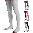 Doc Miller Thigh High Compression Socks - Open Toe, 20-30mmHg for Varicose Veins, Calf, Leg & Ankle Support, Pregnancy & Maternity Stockings, Small to Plus Size