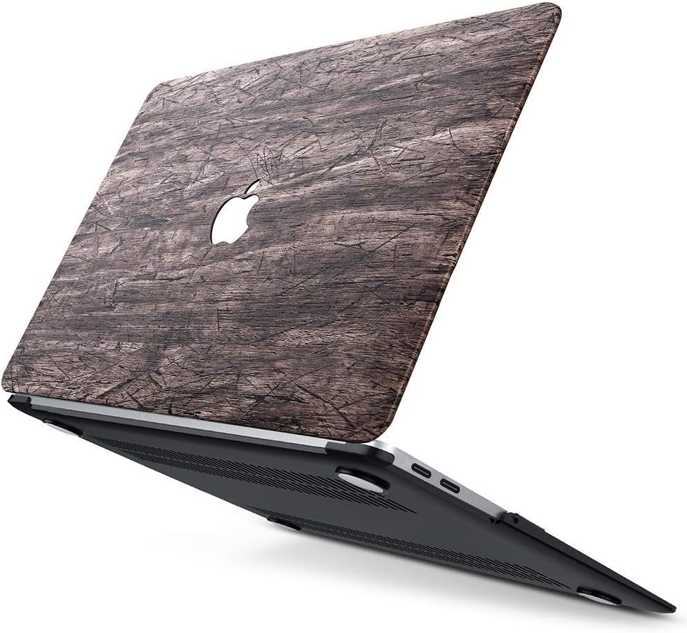 BELK MacBook Air 13 Inch Case 2019 2018 Release A1932, 2 in 1 Wood Texture Pattern Coated Plastic Hard Case with Keyboard Cover for MacBook Air 13 with Retina Display & Touch ID¡­