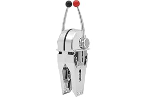 Knwigoe Boat Throttle Top Mount Marine Twin Lever Control Boat Throttle Boat Dual Handle Throttle Controller Assembly Boat Throttle and Shift Control