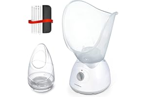 Hangsun Facial Steamer FS60 3-in-1 Nano Ionic Spa for Face Deep Cleaning, Mouth Nose Attachment for Treatment of Colds and Congestion, Compatible with Aroma Oils, Adjustable Steam Output…