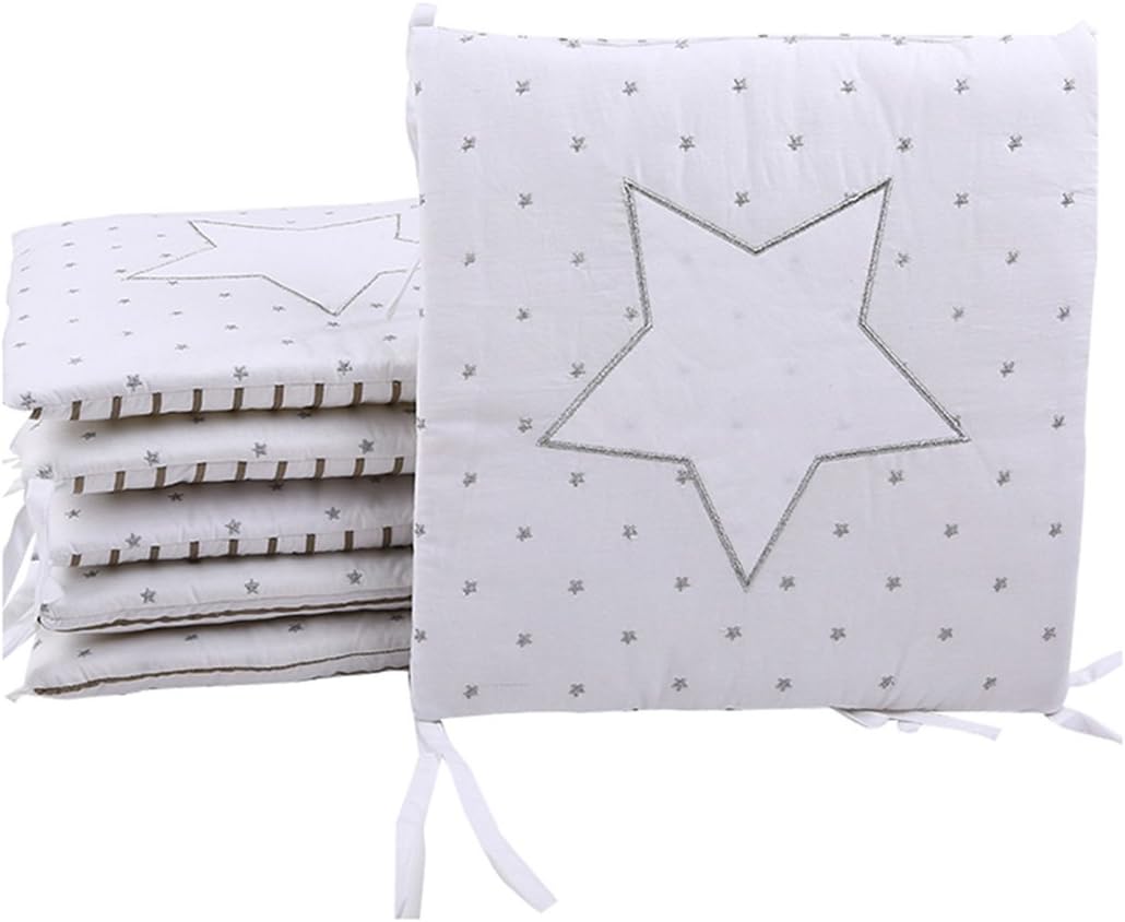 Enerhu Bed Bumper Baby Cot Bed Bumper Cotton 6 PCS Safer Crib Sided Bumpers Bedding Sets