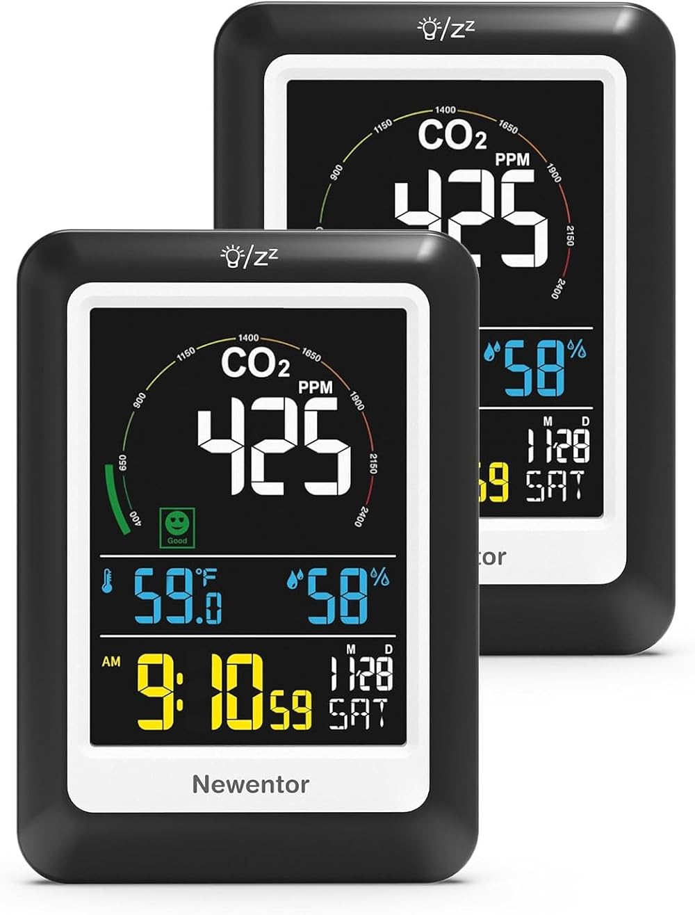 Newentor CO2 Monitor Air Quality Detector with Voice Alert Large Display