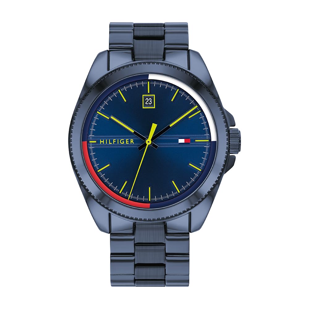 Tommy Hilfiger Analogue Quartz Watch for Men with Blue Stainless Steel Bracelet - 1791689