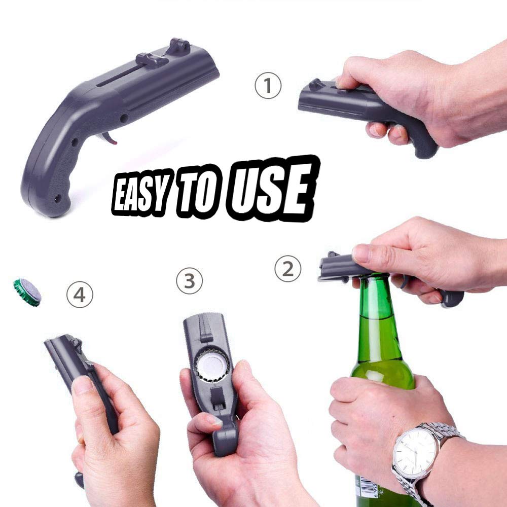 leegoal Beer Bottle Opener, Mini Pistol Shaped Bottle Opener Wine