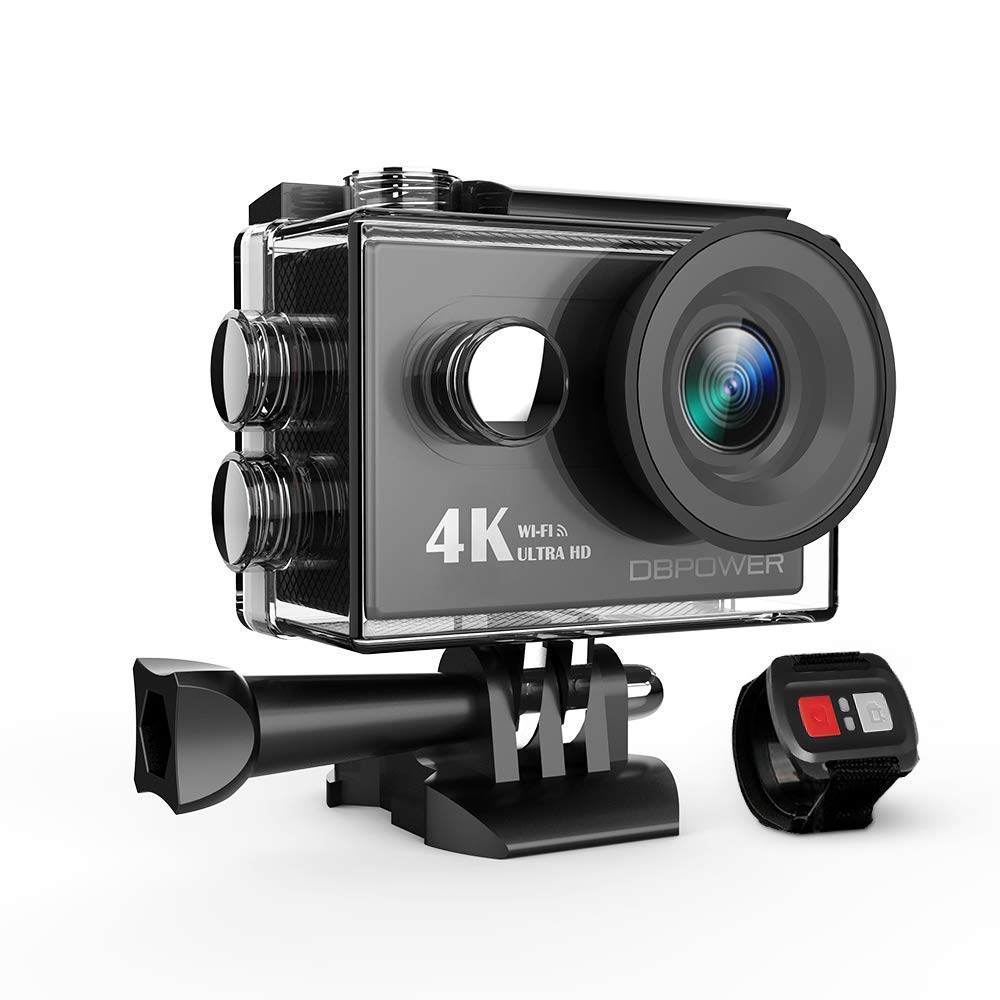 DBPOWER 4K Action Camera 12MP Ultra HD Waterproof Sports Cam with Builtin WiFi 170 Degree Wide