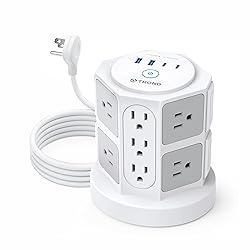 TROND Tower Surge Protector Power Strip with 14