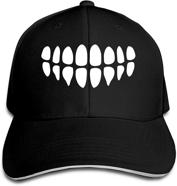 Funny Skull Teeth Hat Adjustable Baseball Cap Men Women Beach Sun Hat
