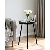 AOJEZOR Small Round Side Table: No Tool Assembly for Small Space Renters