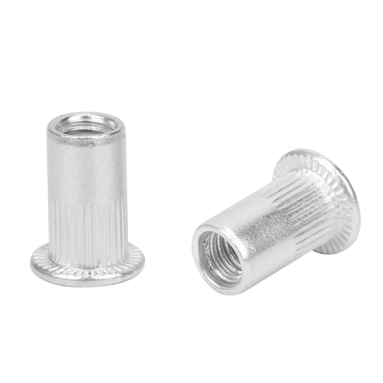 M5 Blind Nuts, 100pcs Blind Rivet Nut Aluminum Flat Head Rivet Nuts Blind Insert Nuts for Automotive, Furniture, Decoration