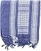 Army Universe Military Shemagh Arab Tactical Desert Keffiyeh Scarf, 100% Cotton Lightweight Head Wrap Cover (Navy & Silver)