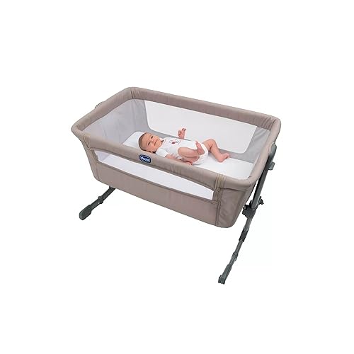 Chicco Next2Me Essential Infant Cosleeping Crib, Sustainable, Compatible with Different Beds, Adjustable Height, Tiltable, Good Air Circulation, Mattress and Bag Included, 0-6 m
