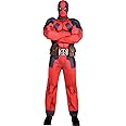 Costumes USA Deadpool Muscle Costume for Adults, Includes a Jumpsuit, a Mask, a Belt, and Gloves