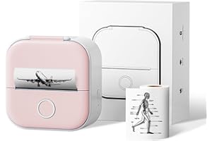 Ponek Mini Inkless Printer - Portable Smart Photo Printer for iPhone, Mini Receipt Printers Point-of-Sale (POS) Equipment, Compatible with iOS&Android & for Study, Journal, Notes