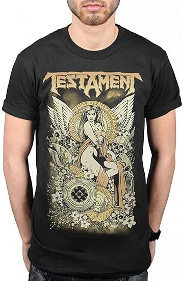 Amazon オフィシャルテスタメントメイデンtシャツスラッシュメタルバンドミュージックエリックピーターソンザレガシー Tシャツ カットソー 通販