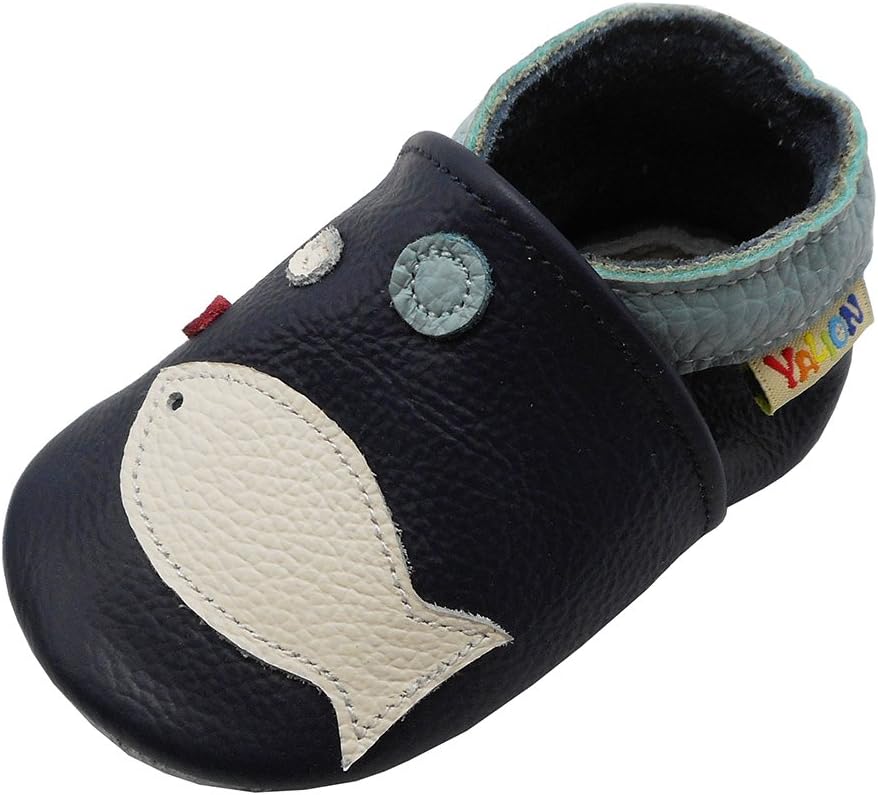 YALIONBaby Boys Girls Moccasins Slippers, Soft Sole Baby Leather Shoes, Anti-Slip Baby Walking Crib Shoes for Infant Toddler Prewalker