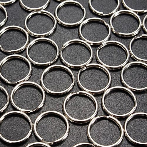 50pcs Split Keyring Key Ring Chain Link Loop Pocket Photo Clasps Connectors (Random: Size)