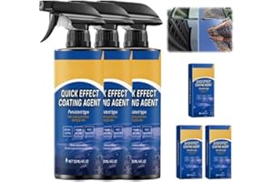 ROVIA 2025 New Car Coating Spray, Quick Effect Coating Agent Spray, Waterless Wash Car Scratch Wax Polish, Oil Film Emulsion Glass Cleaner, Provides Long-Lasting Gloss, Superior Hydrophobic Layer (250ml*3)