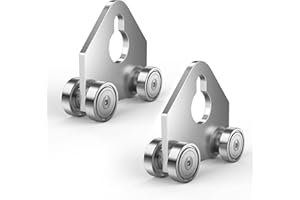 EASGIU 4 Wheel Trolley Assembly Roller Trolley - Use with 1-5/8" Wide and All 1-5/8" or Taller Strut Channel (Silver-2 Pack)