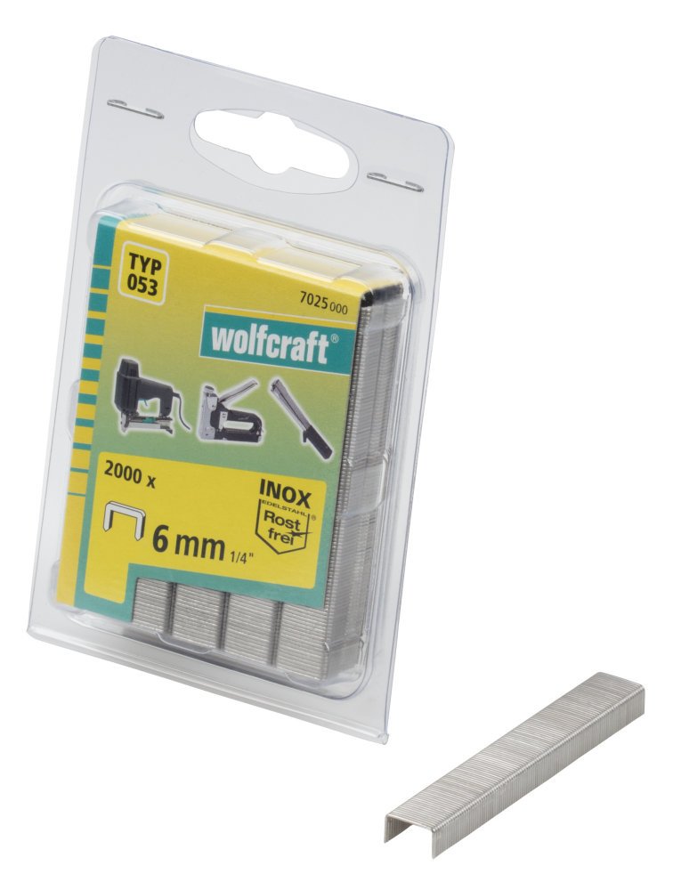 wolfcraft Broad-Backed Staple, Inox, Type 053 I 7025000 I For optimum hold