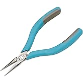 Erem 2411P 5” Fine Point Needle Nose Pliers Smooth Jaws with Ergonomic Handles
