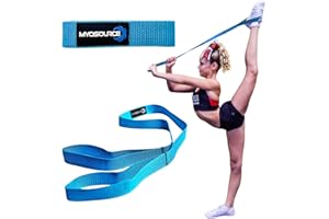 Myosource Kinetic Bands Cheerleading Flexibility Stunt Strap - Improve Stretching and Stunts for Cheer Dance Gymnastics & Physical Therapy – Stocking Stuffers Present for Kids Girls Adults - 12 Colors