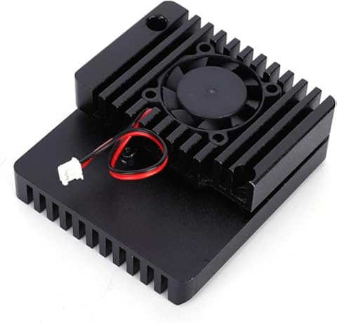 Carcasa NanoPi R2S, Carcasa del Disipador Térmico Con Ventilador, Carcasa de Aleación de Aluminio Carcasa Con Ventilador de Enfriamiento Para La Carcasa Protectora Nanopi R2S