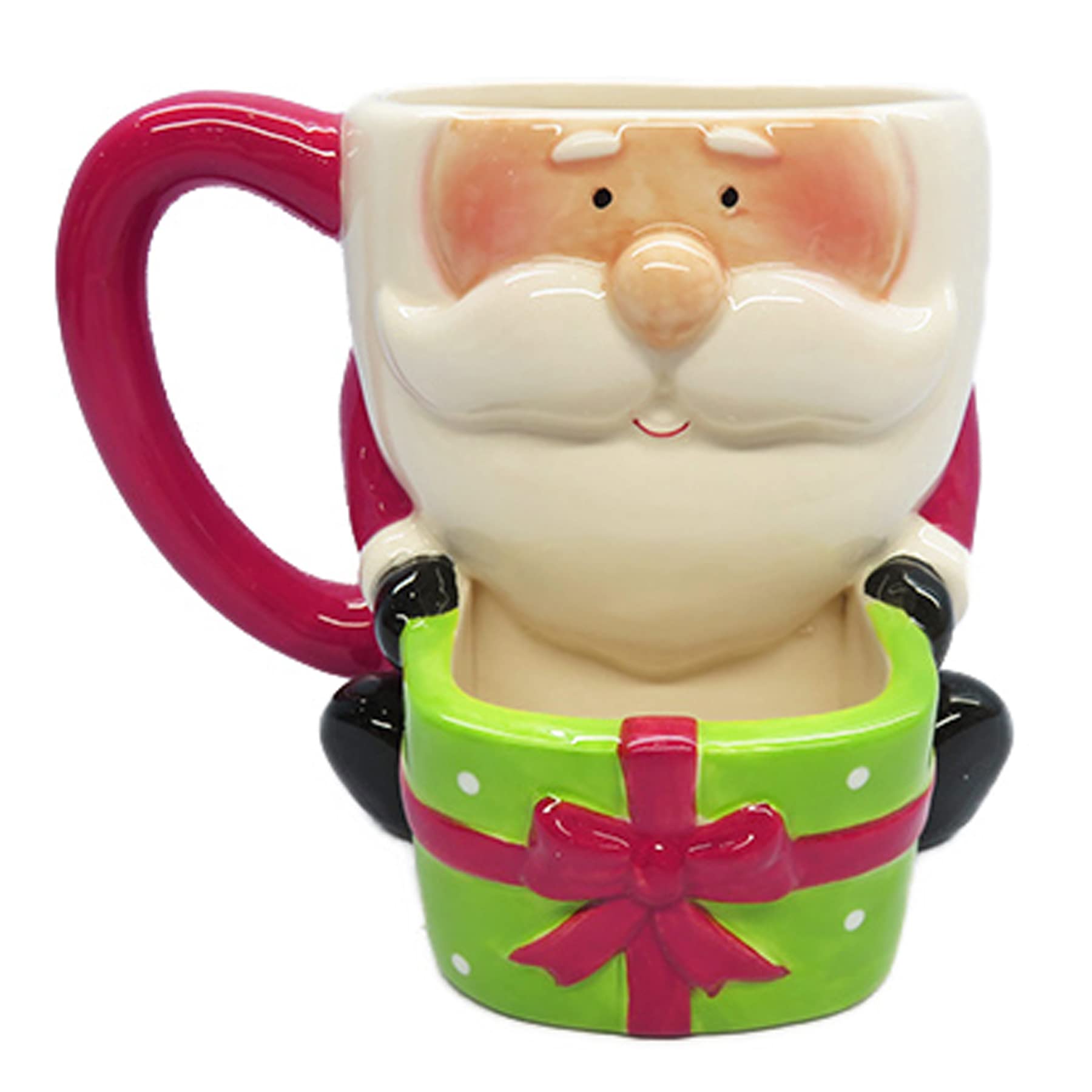 Widdle Gifts Novelty Christmas Mug with Cookie Holder - Santa Design 9079