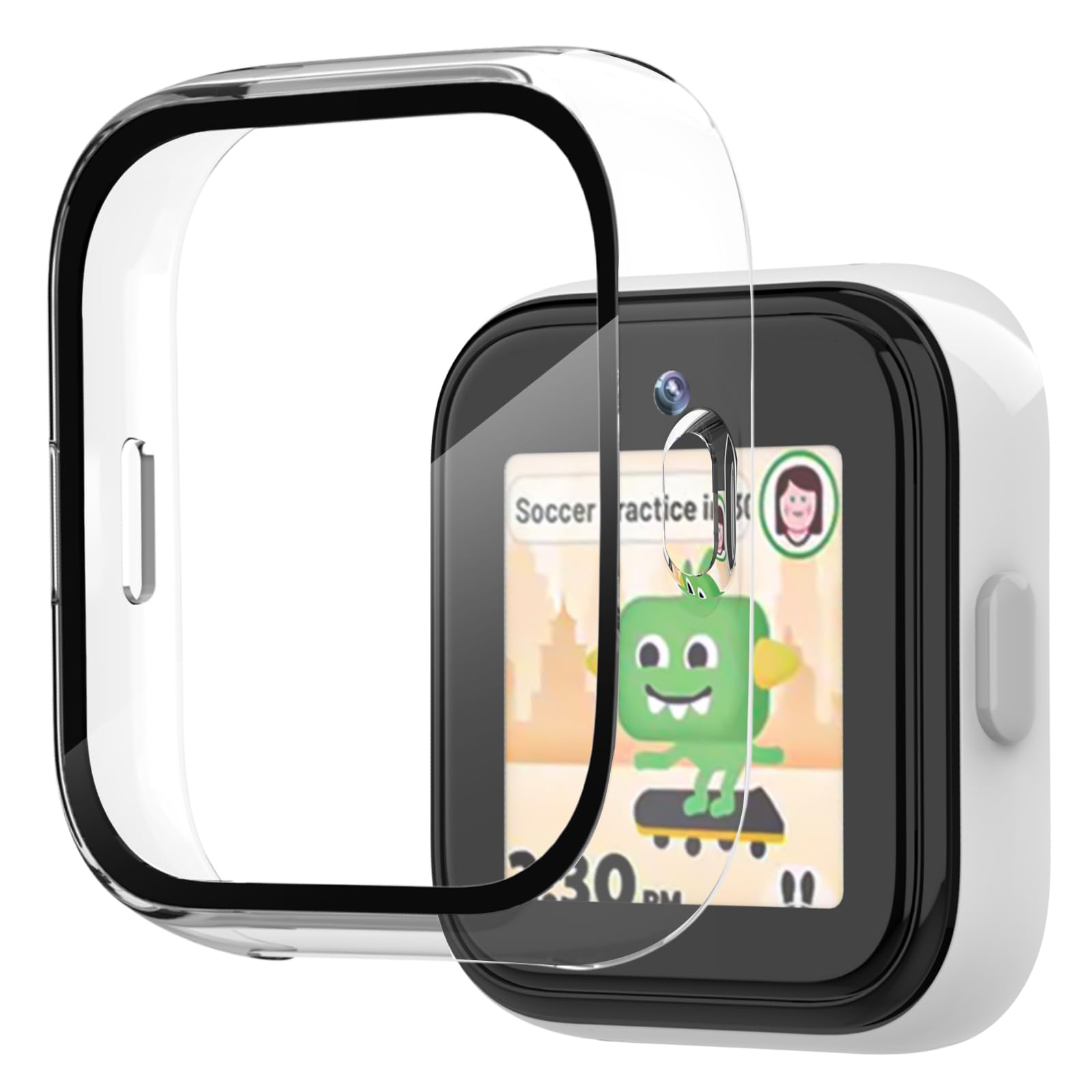 Photo 1 of 1-Pack Compatible Syncup Kids Watch Screen Protector, Hard PC Overall Protective Case Tempered Glass Cover Accessories for T-Mobile Syncup Kids Watch, Clear