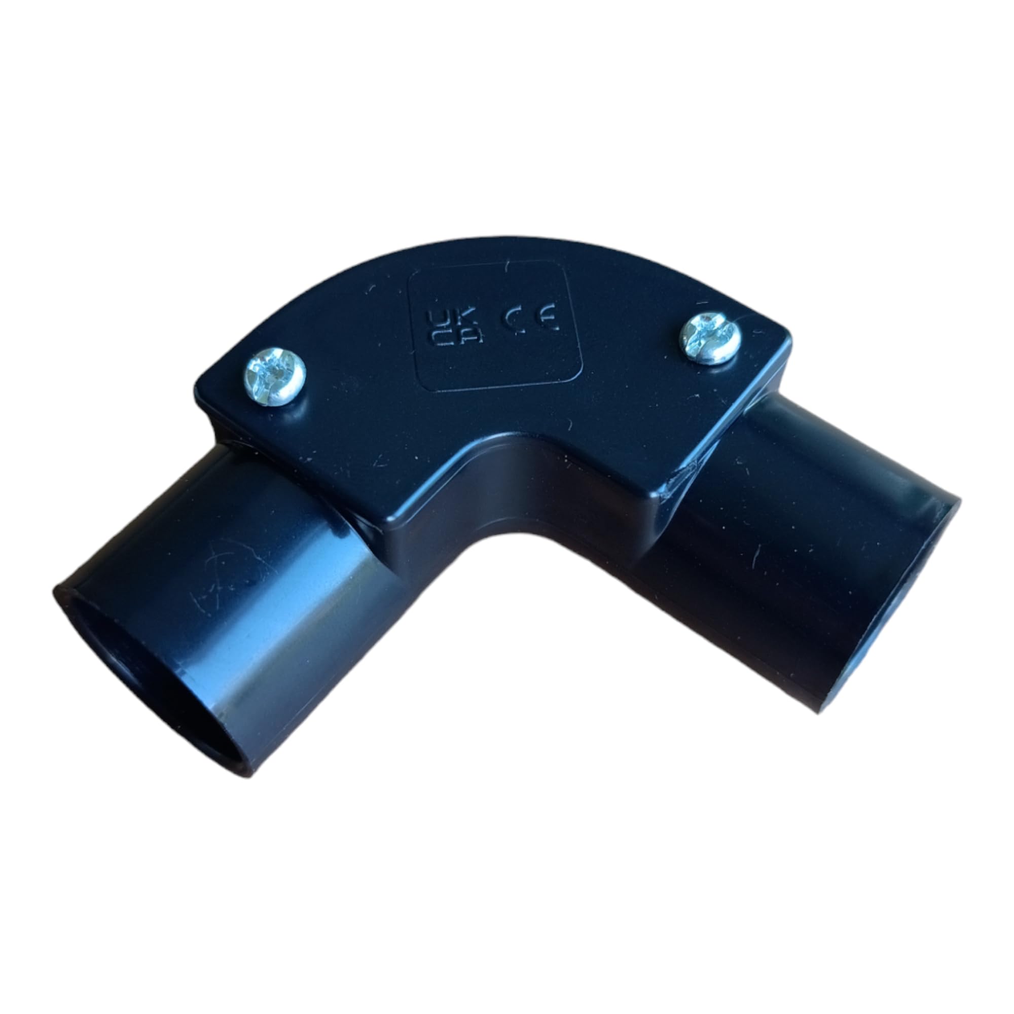 20mm Inspection Elbow for PVC Conduit 90 Degree Bend - Pack of 5 (Black)