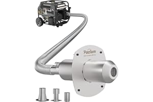 PAZLAM Generator Exhaust Extension Silencer Kit – Universal Fit for Firman, Honda, Champion & More – Heavy-Duty Stainless Steel Muffler with Flexible Pipe – Noise Reduction & Fume Venting