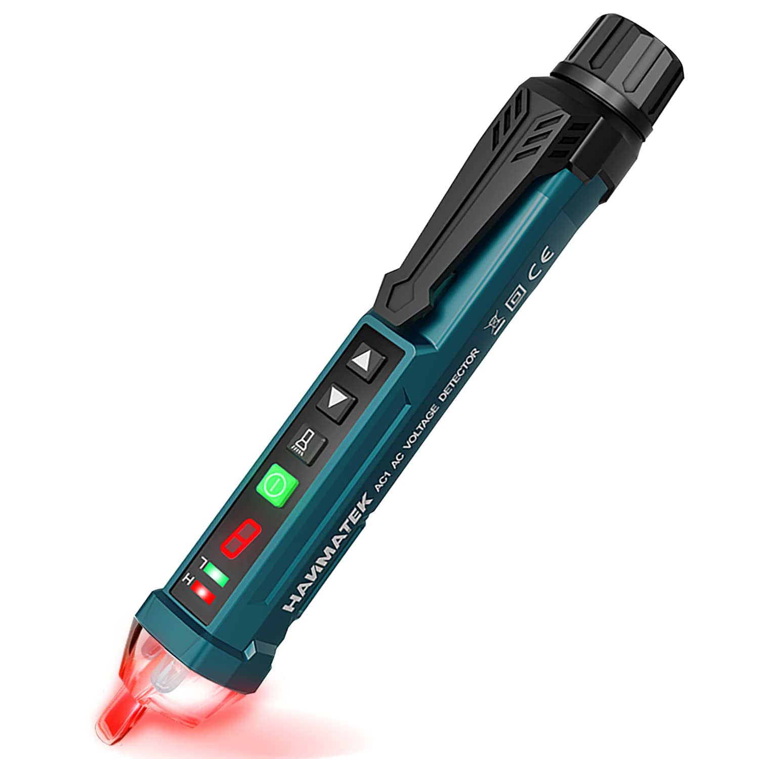 Photo 1 of Auroland Non-Contact Voltage Tester with 9 Gear Adjustable Sensitivity Voltage Detector AC Circuit Tester Tool LCD Display LED Flashlight Buzzer Alarm Range12V-1000V & Live/Null Wire Judgment AC1