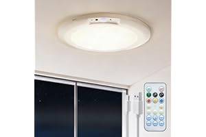FIONSUN Motion Sensor Light Indoor, Rechargeable Ceiling Light with Remote Control,10000mAh Battery Operated Closet Light,Mag