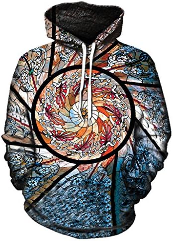 Gratefully Dyed Stained Glass Hoodie - Premium All Over Print Graphics - Small