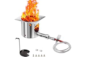 GRISUN Fire Burn Pot and Hot Rod Ignitor Kit for Traeger and Pit Boss Pellet Grill, Upgraded Pellet Grill Replacement Parts, Come with Hot Rod Igniter, Ash Remover, Screws and Fuse