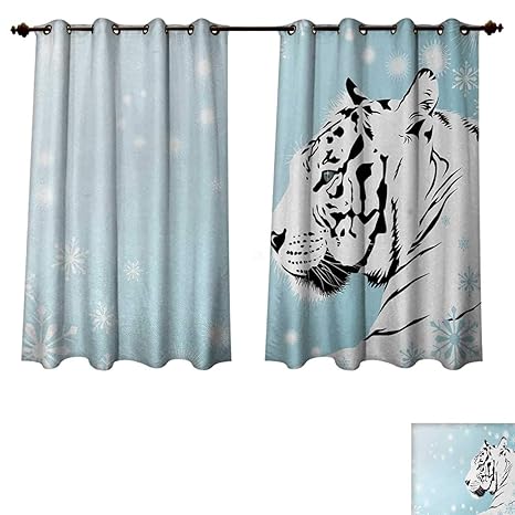 Amazon Com Anzhouqux Tiger Bedroom Thermal Blackout