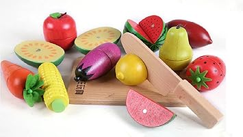 amazon frutas de madera para cortar