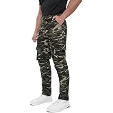 ALLELMS Mens Cargo Pants Classic Fit Stretch Lightweight Casual Pants for Men